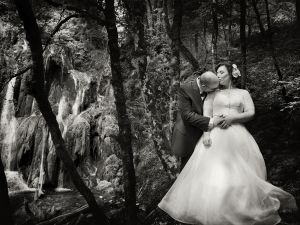 Photographe de mariage dans l'air