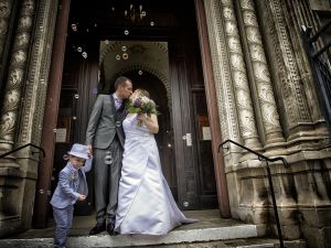 Sortie d'église mariage