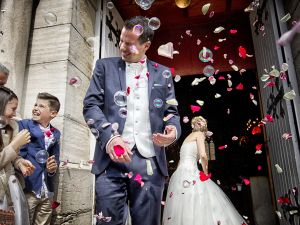 Pétales de roses mariage