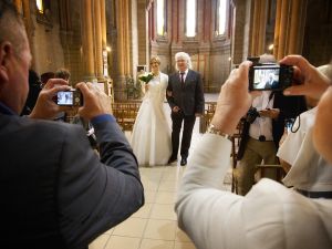entrée de la mariée au bras de son père