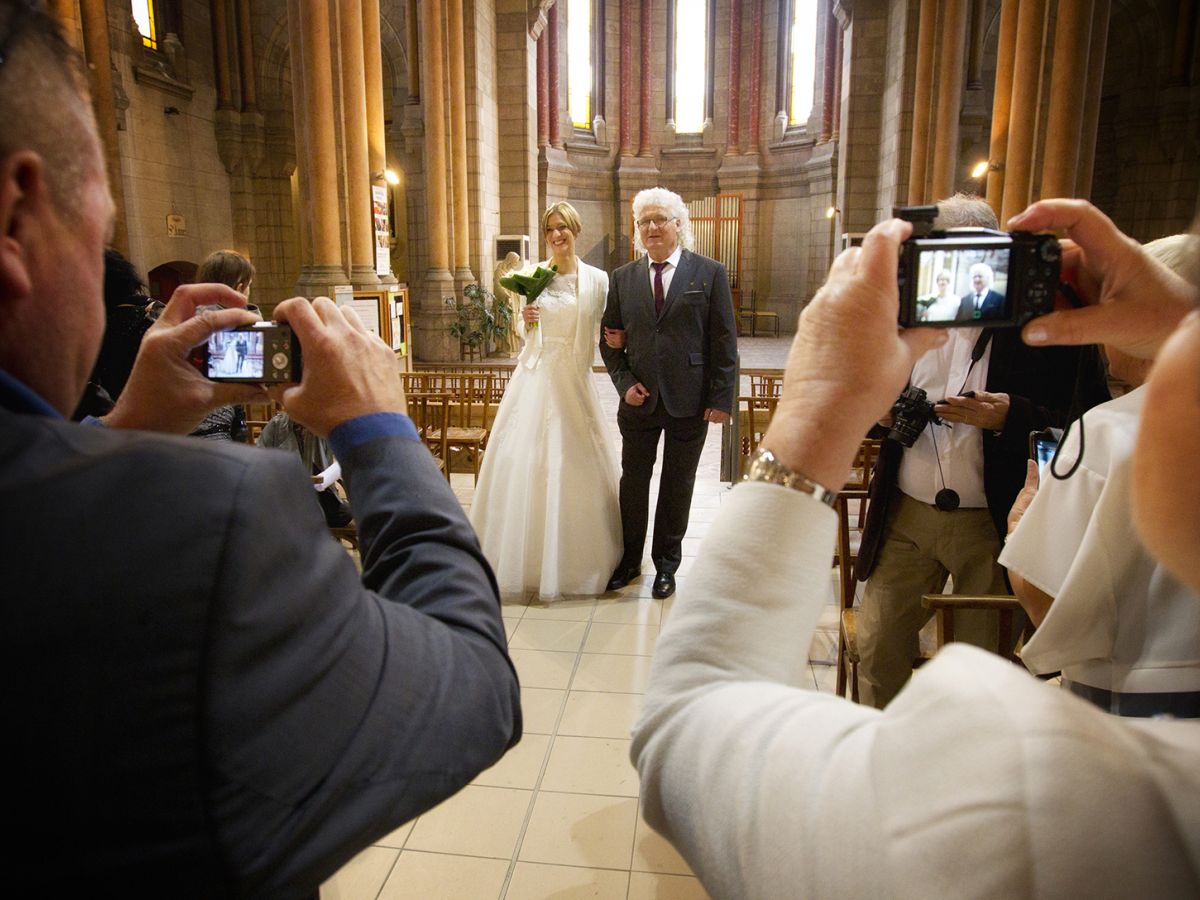 entrée de la mariée au bras de son père